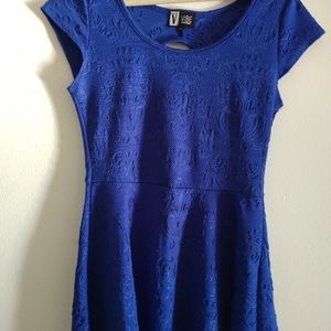 Royal Blue Vibe Brand Skater Dress